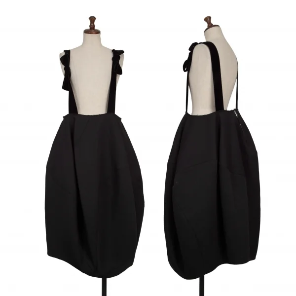 コムデギャルソンCOMME des GARCONSウールポリ断ち切り球体サロペット