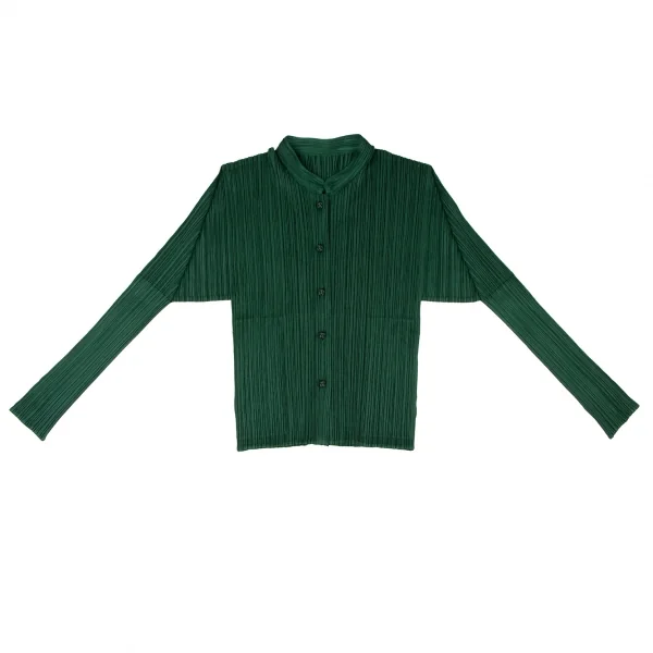 プリーツプリーズPLEATS PLEASE チャイナボタンマオカラーブラウス