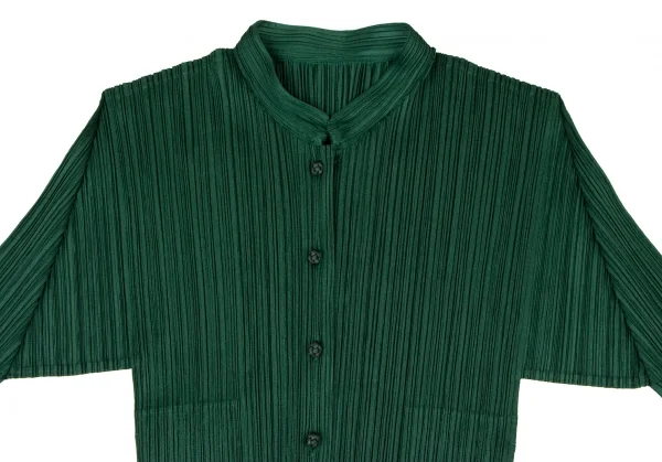 プリーツプリーズPLEATS PLEASE チャイナボタンマオカラーブラウス