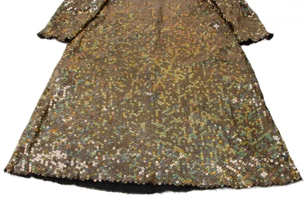 コムデギャルソンCOMME des GARCONS 総スパンコールラウンドカラー