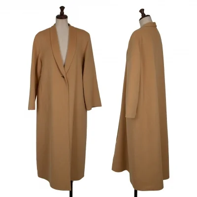 ヨシエイナバYOSHIE INABA カシミヤウールブレード装飾ボタンレス