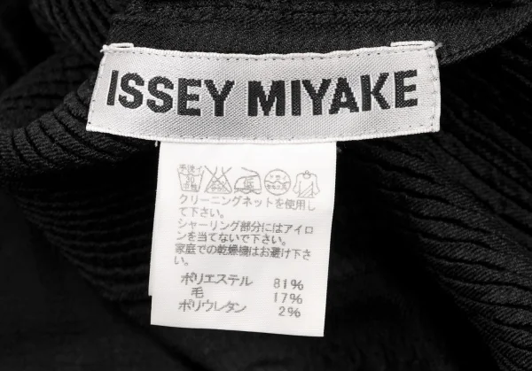 ISSEY MIYAKE 3D Steam Stretch Pleats Switching Jacket Black 2 (K