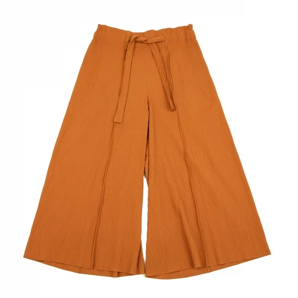 イッセイミヤケ me 渋めのオレンジ☆ふっくらワッフルと綿～スカート