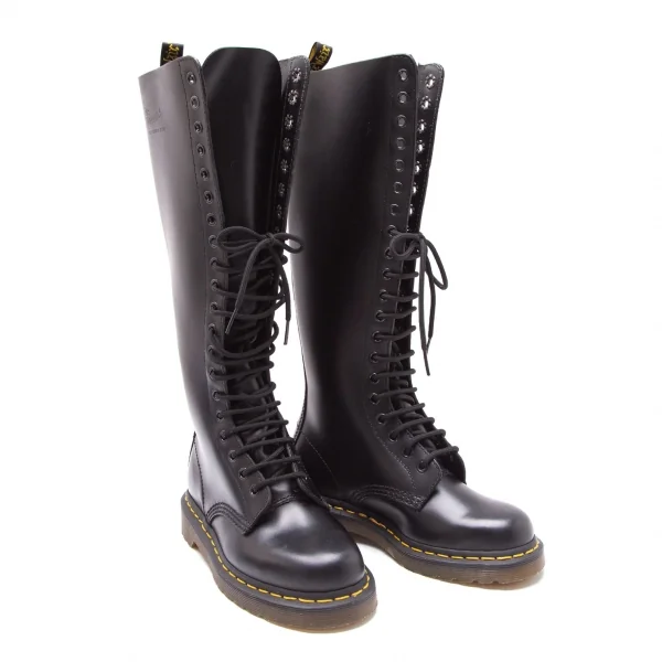 ドクターマーチンDr.Martens レザー20ホールブーツ 黒UK4(23) (K-108838)