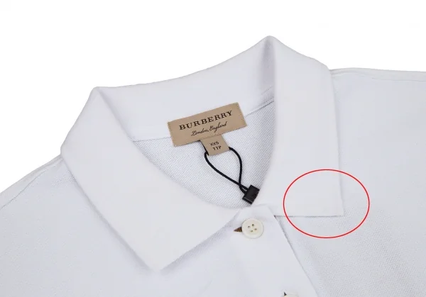 バーバリーBURBERRY エクエストリアンナイト刺繍ポロシャツ 白XXS (K