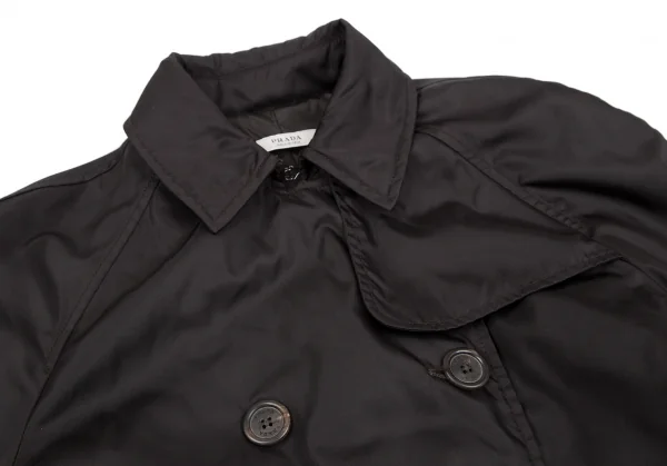 プラダPRADA ナイロン中綿トレンチコート 焦げ茶42 (K-118660)