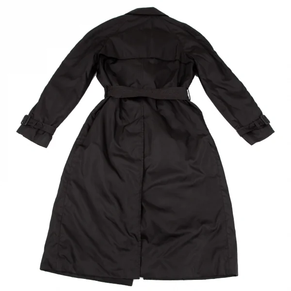 プラダPRADA ナイロン中綿トレンチコート 焦げ茶42 (K-118660)