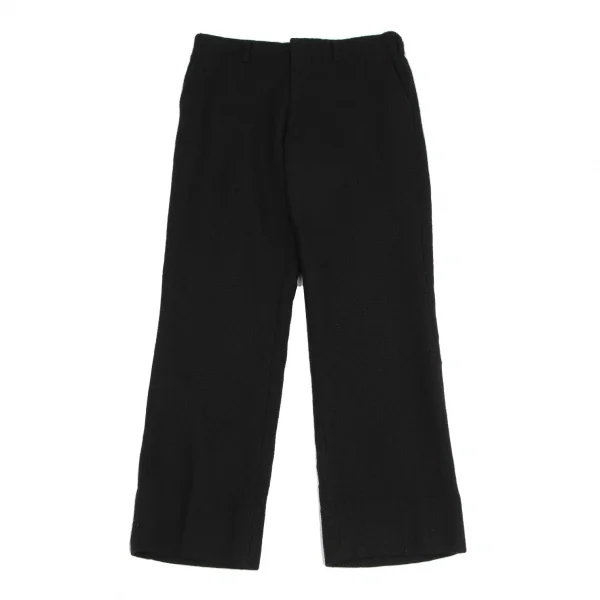 コムデギャルソンCOMME des GARCONS ウールストレートパンツ 黒S (K
