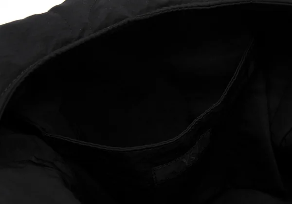 ワイズY's ロゴワッペンキルティングトートバッグ 黒 (K-124737)