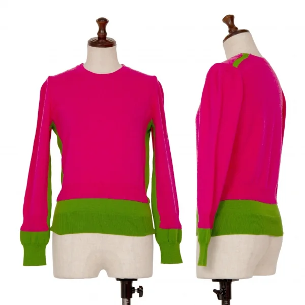 コムデギャルソンCOMME des GARCONS ウール切り替えニットセーター