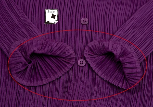 プリーツプリーズPLEATS PLEASE プリーツシャツ 紫3 (K-125399)
