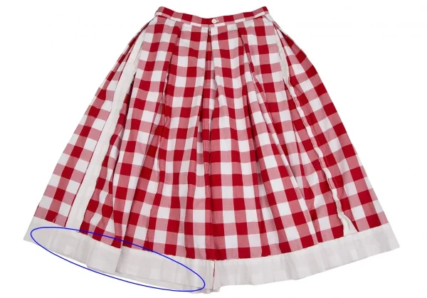 コムデギャルソンCOMME des GARCONSブロックチェックコットンプリーツ