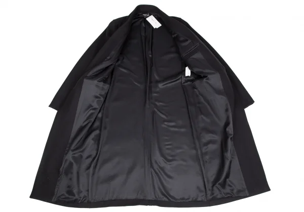 アニエスベーオムagnes b. homme ウールスクエア1Bボタンコート 濃紺3