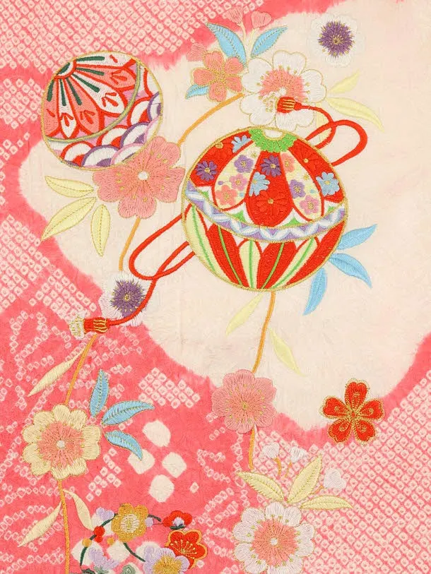 mk-0028 女児 御祝着・襦袢 セット 絞り 刺繍 お宮参り 10-2 ◎mk-0028