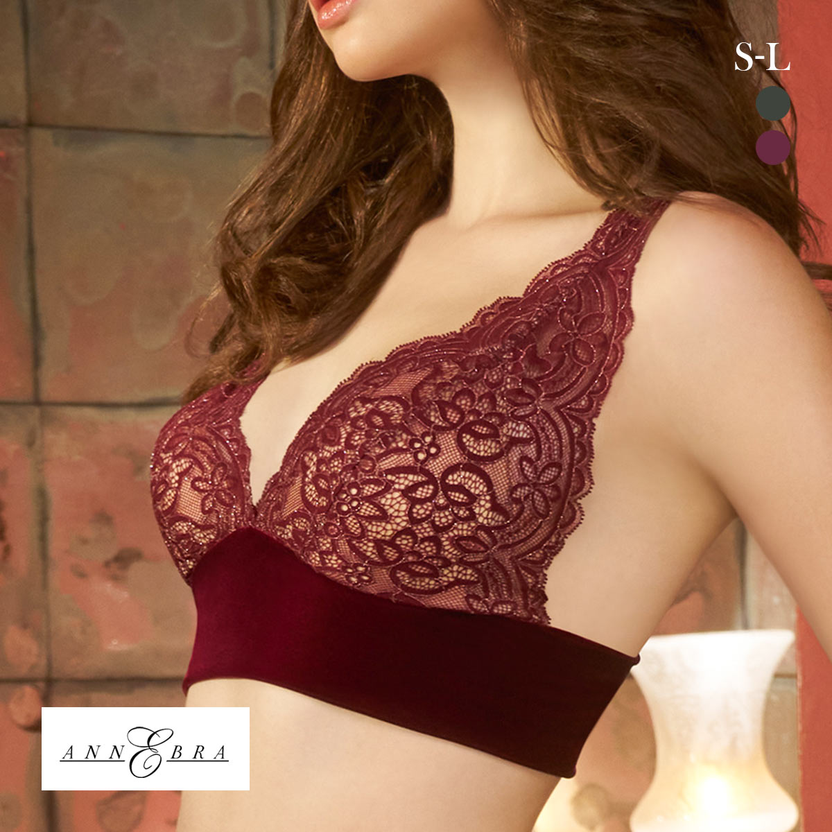 アンブラ Mystic ベロア×レース ブラレット ANNEBRA | SHIROHATO(白鳩)