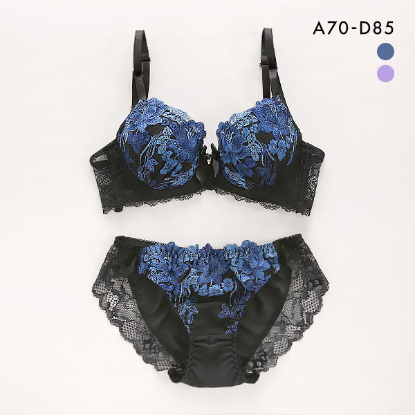 サンエイ SANEI 脇高 エレガントフラワー ブラジャー ショーツ セット