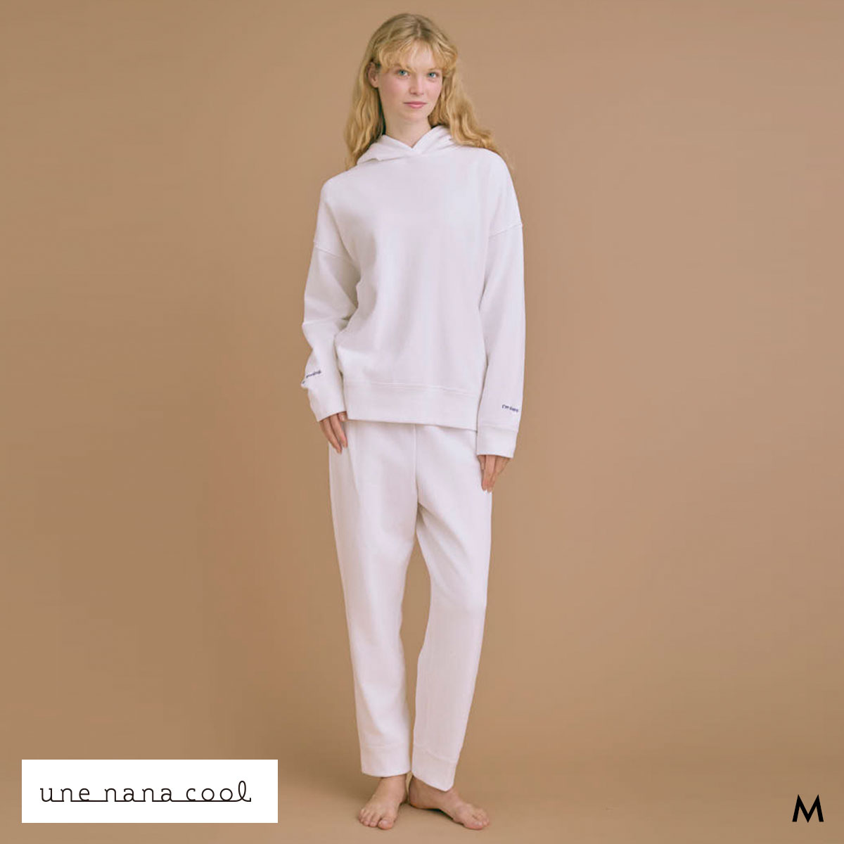 ウンナナクール 綿混 あくびのお嬢さんの裏毛フーディー ルームウェア