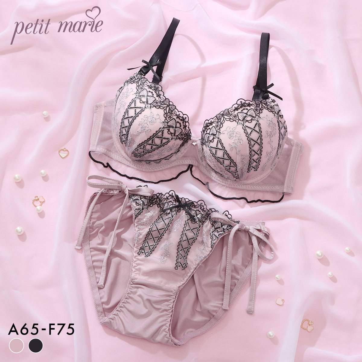 プチマリー ミスティフルール ブラセット ABCDEF ブラジャー ショーツ