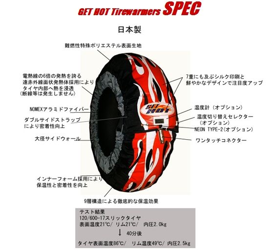 Webike | GET HOT ゲットホット タイヤウォーマー GP-MAX(MAX-JSB600B