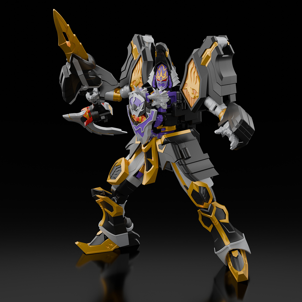 魔法戦隊マジレンジャー『SMP 魔神合体 ウルカイザー』単独で3形態への