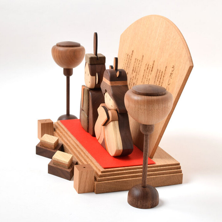 おひな様 木製ひな人形DXセット (オヒナサマ モクセイヒナニンギョウ