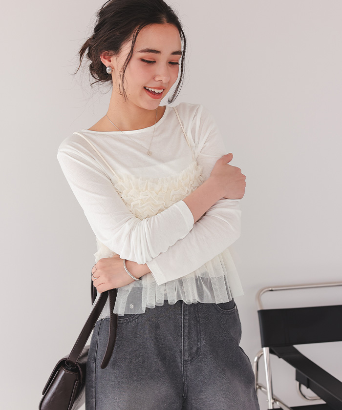 前後2wayタグ付きロングスリーブTシャツ【メール便可／100】 | titivate