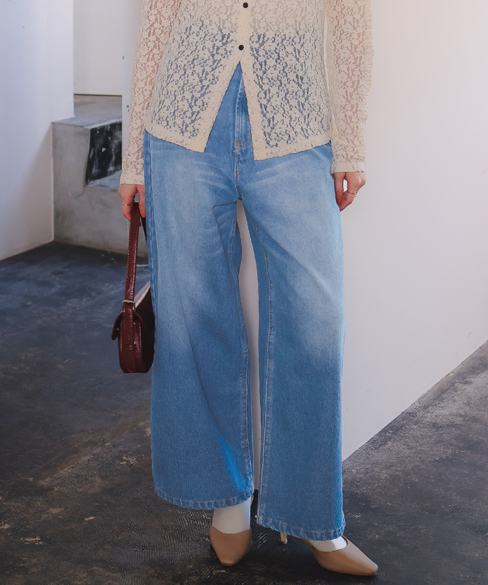 ワイドルーズデニムパンツ | titivate