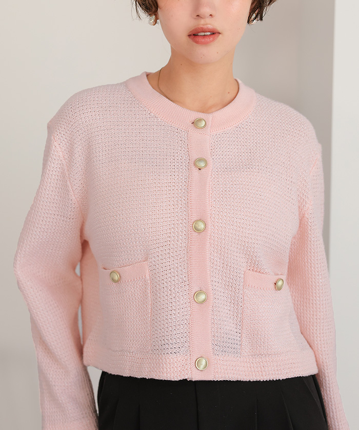 サマーツイードニットカーディガン | titivate