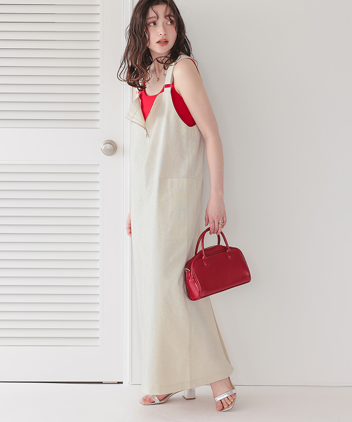 フロントジップジャンパースカート | titivate