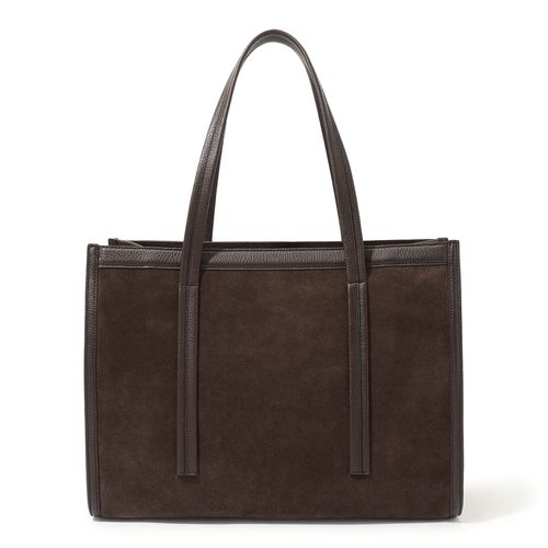 TOMORROWLAND シュリンクレザー×スウェードコンビ トートバッグ