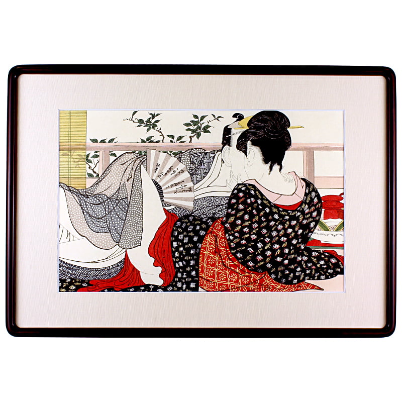 喜多川歌麿 浮世絵春画「歌まくら・料亭の二階」｜浮世絵工房