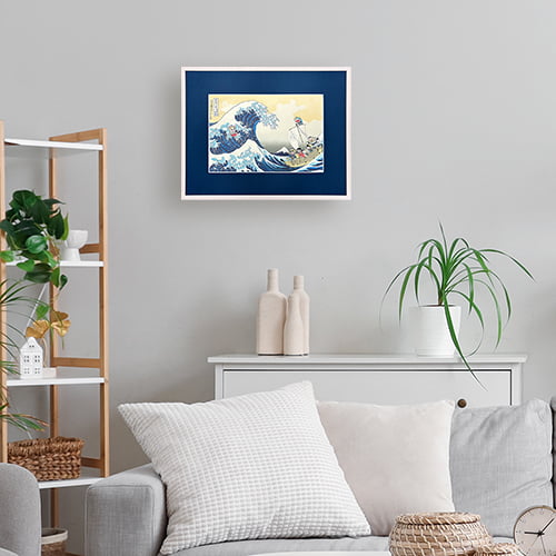 ドラえもん 浮世絵木版画「富嶽三十六景 神奈川沖浪裏」｜浮世絵工房