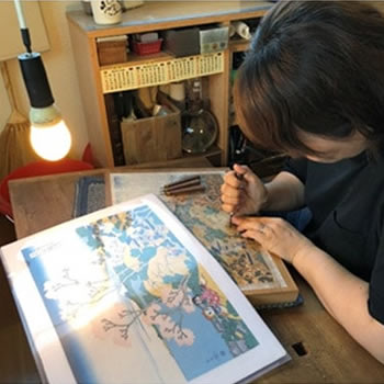 ドラえもん 浮世絵木版画「東海道五拾三次之内 庄野 白雨」｜浮世絵工房