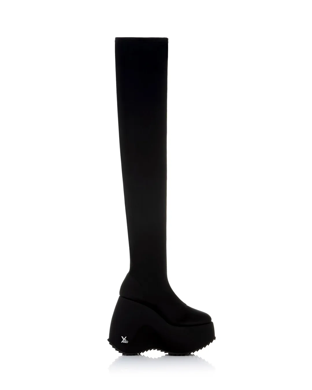 YELLO / TOKYO BLACK PLATFORM LONG BOOTS