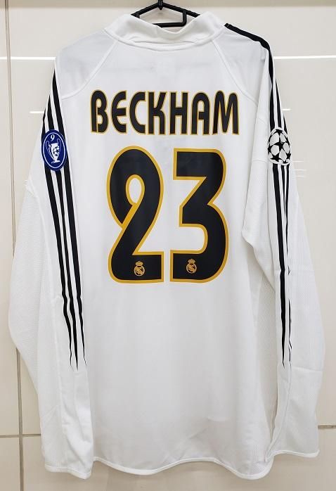 レアル、マドリード（H）04/05 長袖 UEFA CL用 ベッカム＃23