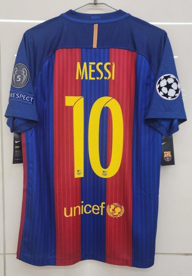 FCバルセロナ（H)16/17 UCL メッシ＃10 パッチx3個付き！
