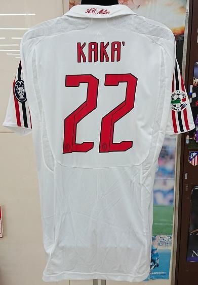 ACミラン（A）07/08 カカ＃22 + パッチ3個＆金刺繍入り。