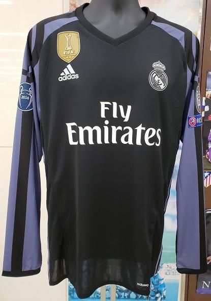 レアル、マドリード（3rd）16/17 選手支給 長袖！ UEFA CL用