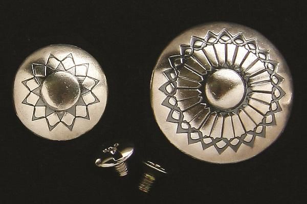 シルバーコンチョ ネジ式 Φ21、32mm 1180-06,09 - レザー