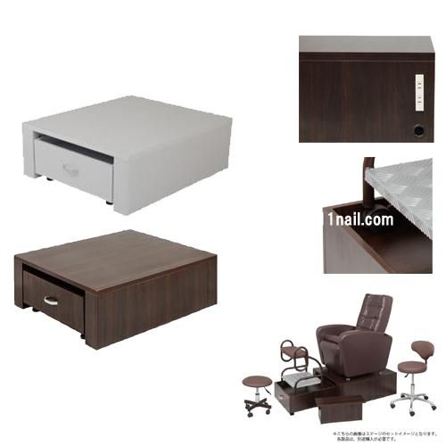 電動ネイルチェア用ステージセット【30cm】ホワイト/ネイルスツール