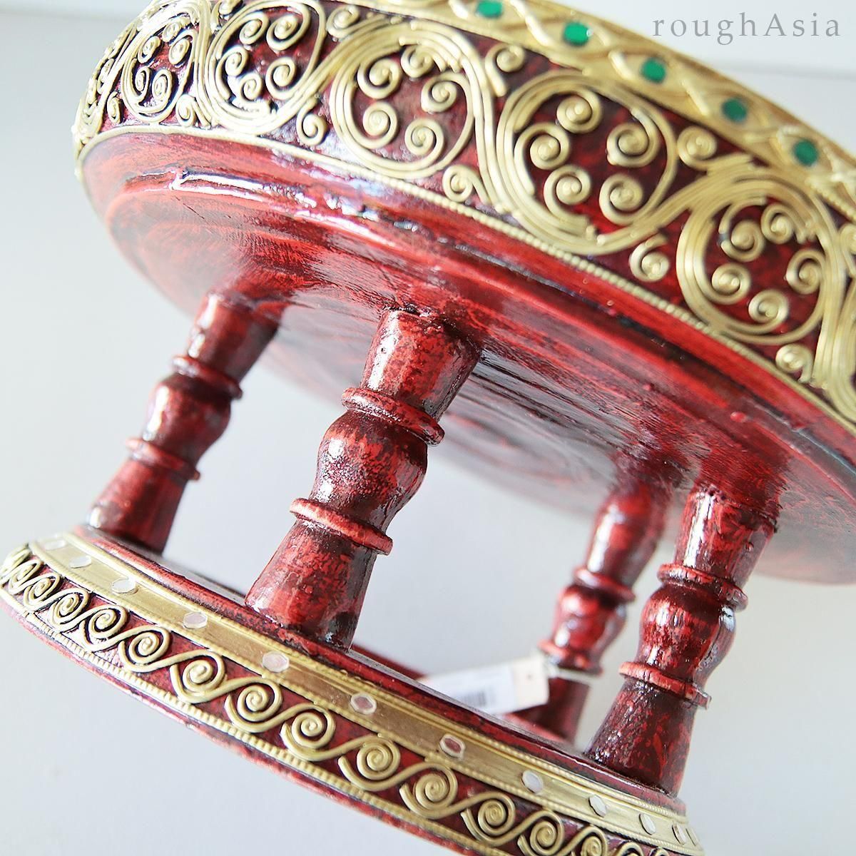 タイ》木製カントークミニテーブル4サイズ 飾り台/ラフエイジア アジア