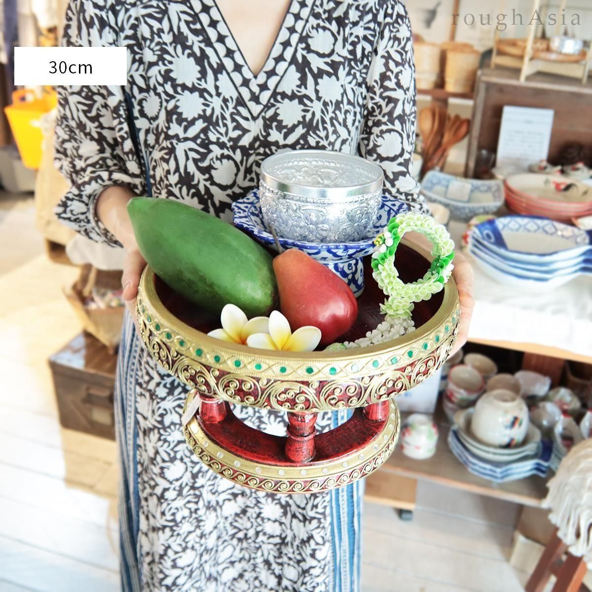 タイ》木製カントークミニテーブル4サイズ 飾り台/ラフエイジア アジア