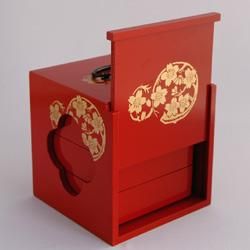 送料無料 遊山箱(ゆさんばこ) 朱色 徳島 弁当箱 - 徳島県物産センター