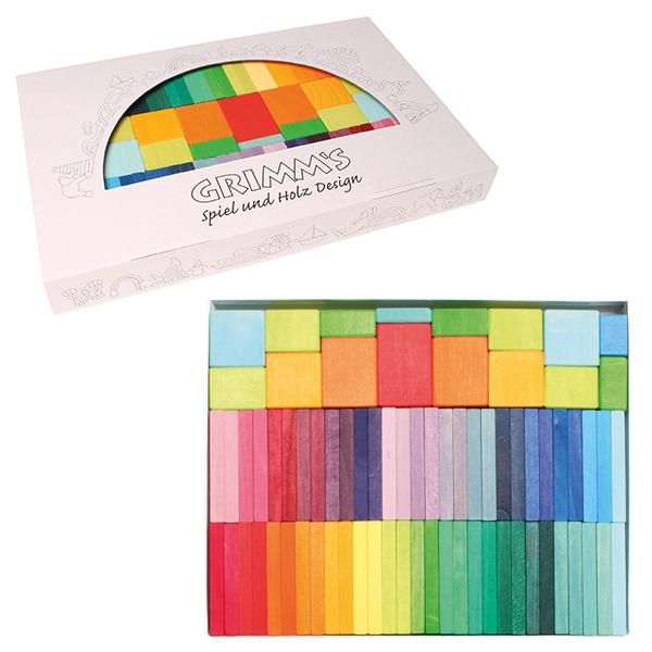Grimm's Spiel & Holz Design グリムス社］にじドミノ カラーチャート
