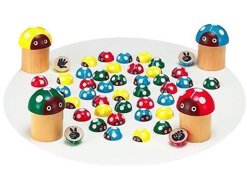 平和工業］てんとうむし ジャンケン - 木のおもちゃ 赤ちゃんの