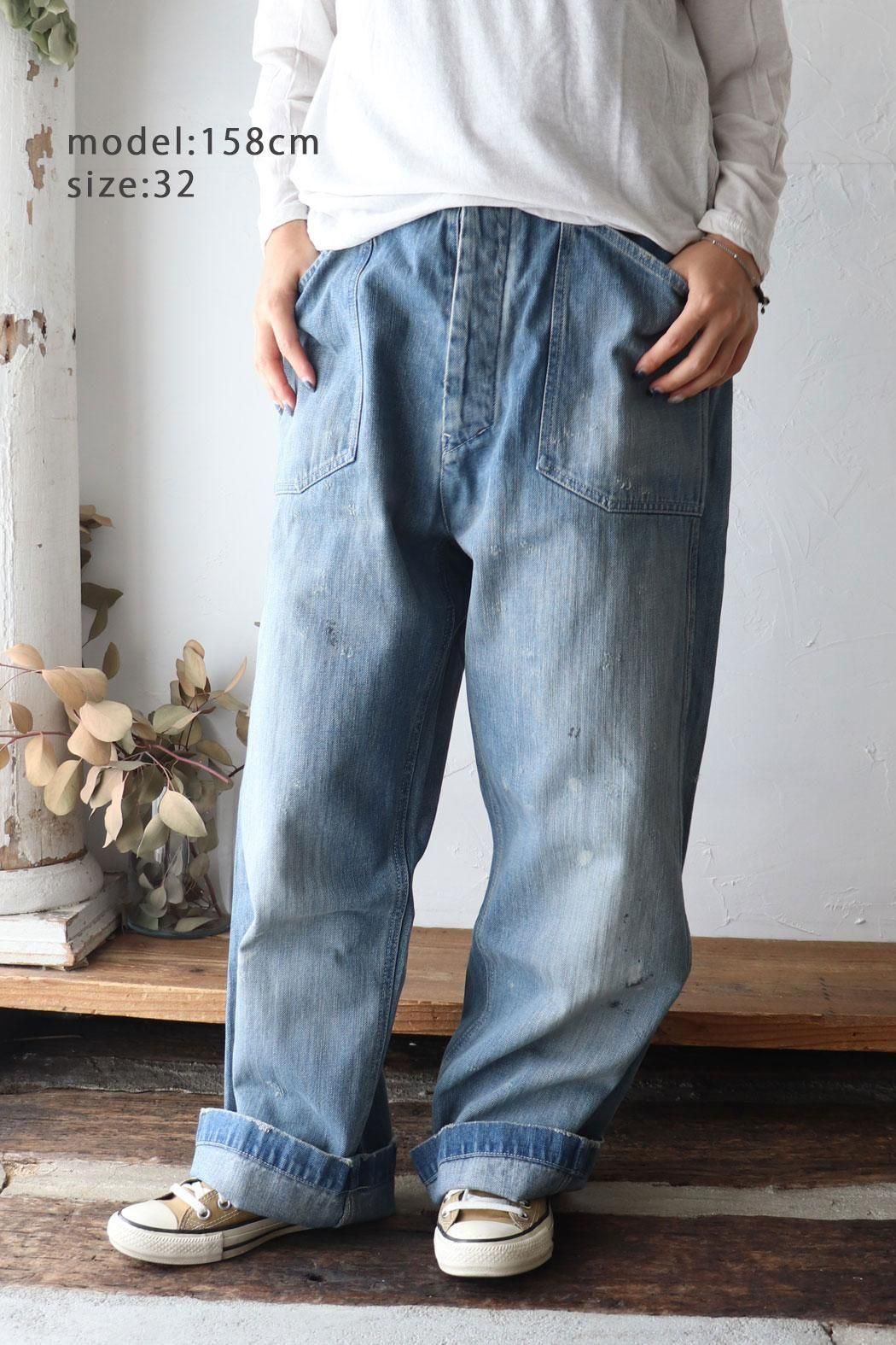 chimala｜チマラ】US ARMY STYLE DENIM TROUSERS｜バックベルト付き