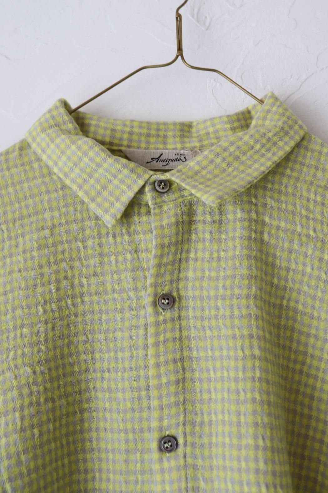 SALE＊【ichi Antiquite's】GINGHAM SHIRT | 繊細なウールガーゼが季節