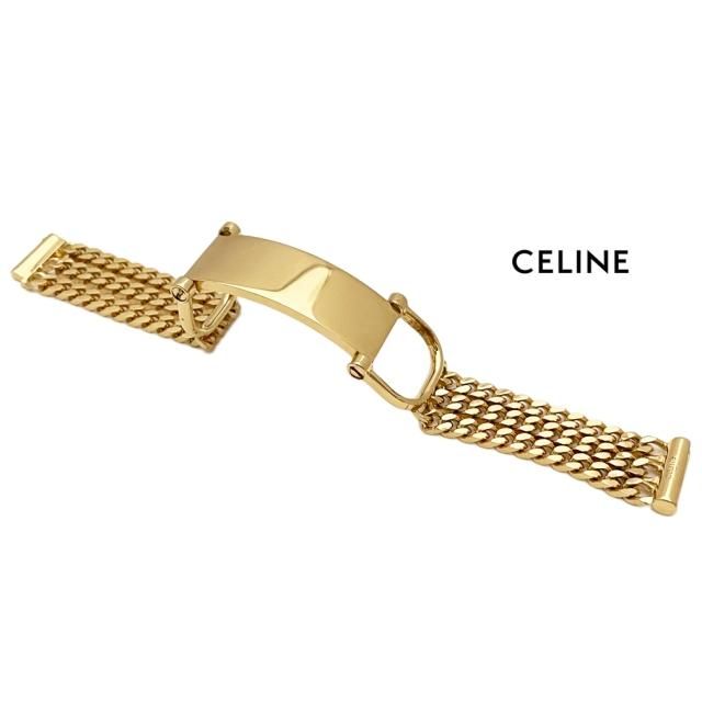 セリーヌ プレート&チェーン ブレスレット ゴールド CELINE
