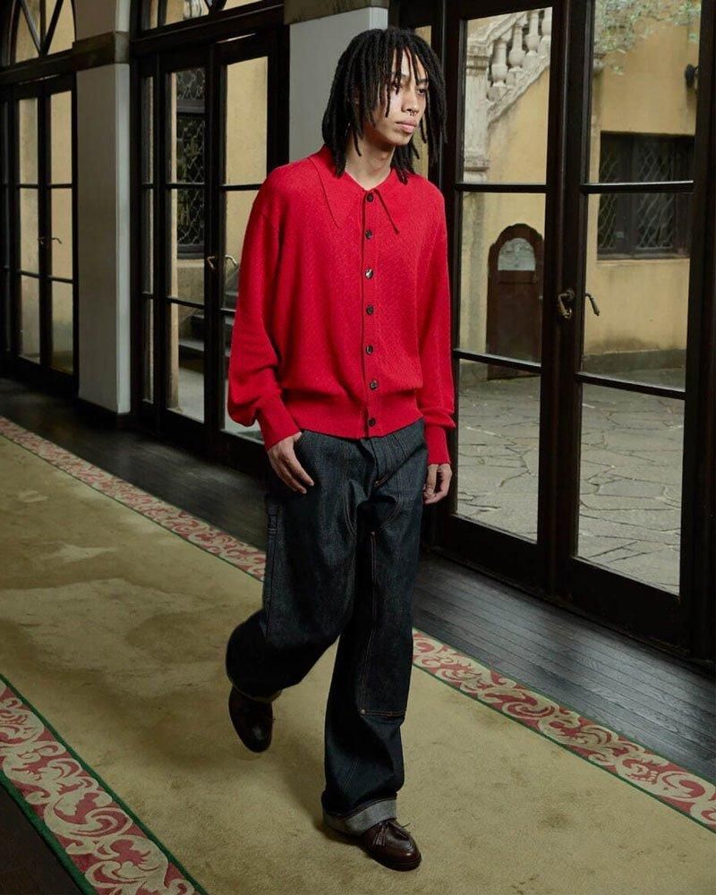 SUGARHILL GIMA BOUCLE KNIT SWEATER(RED)｜シュガーヒル ニット