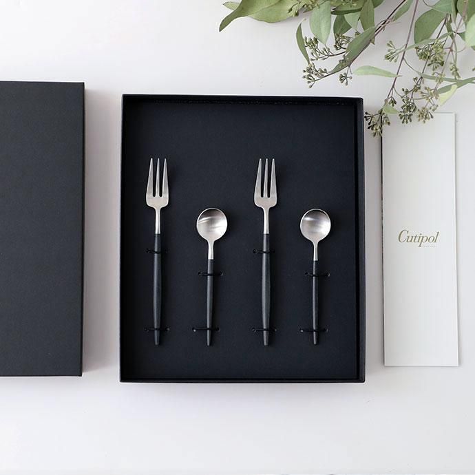 クチポール［GOA］ケーキ＆ティー｜カトラリーギフトセット(4本